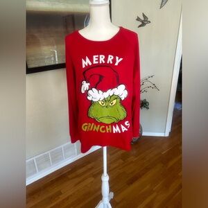 Merry Grinchmas Longsleeve Loungewear Top in Women’s Sz Med 8-10 NWOT